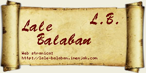 Lale Balaban vizit kartica